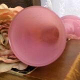 Large pink glass paste soliflore vase