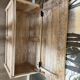 Oak storage chest with rattan caning