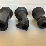 Trio of chess game candlesticks, rook, knight, pawn