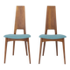 Paire de chaises de salle à manger Ernst Martin Dettinger pour Veil | Chêne, vintage des années 1960
