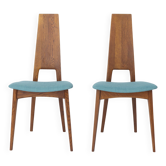 Paire de chaises de salle à manger Ernst Martin Dettinger pour Veil | Chêne, vintage des années 1960