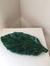 Large Vintage Green Leaf Earthenware Tray