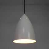 Vintage hanging lamp, aluminum shade, with new wire