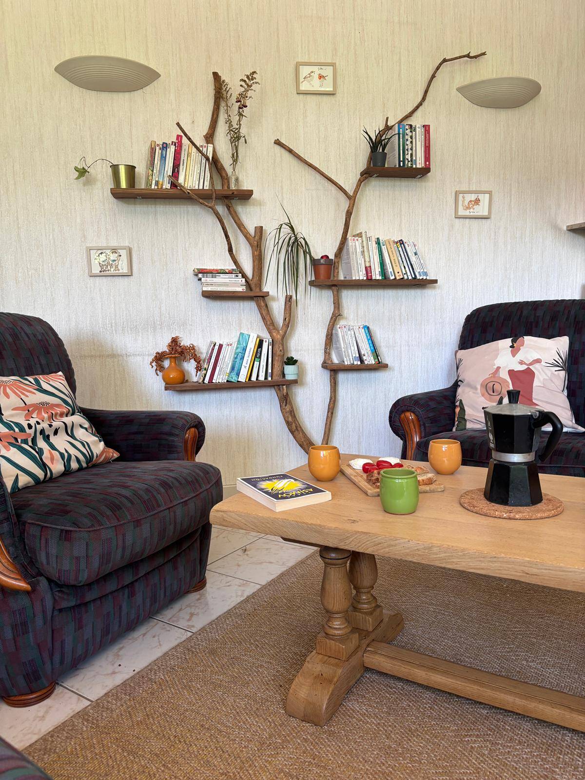 Solid oak coffee table