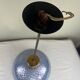 Vintage blue hammered glass pendant
