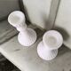 Pair of opaline candlesticks