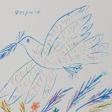Alekos Fassianos: Dove of Peace, signed lithograph