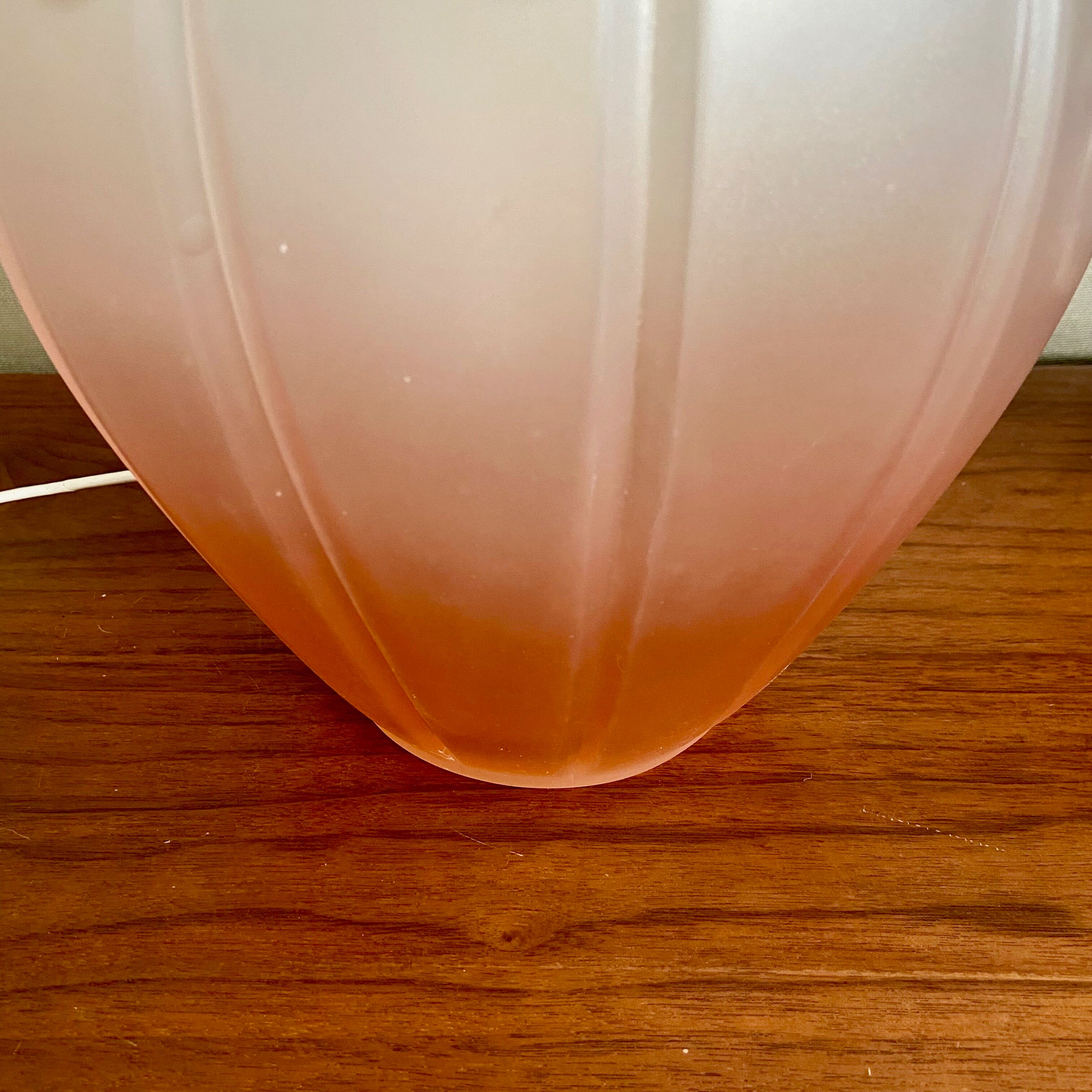Pink molded glass lamp foot-Art Deco style-Pink décor