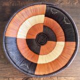 Vintage woven raffia basket