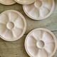 Set of 6 vintage pink oyster plates Digoin Sarreguemines