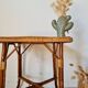 Vintage rattan side table or coffee table – 1960s Riviera style