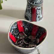 Vintage LUC VALLAURIS Ceramic Sugar Bowl