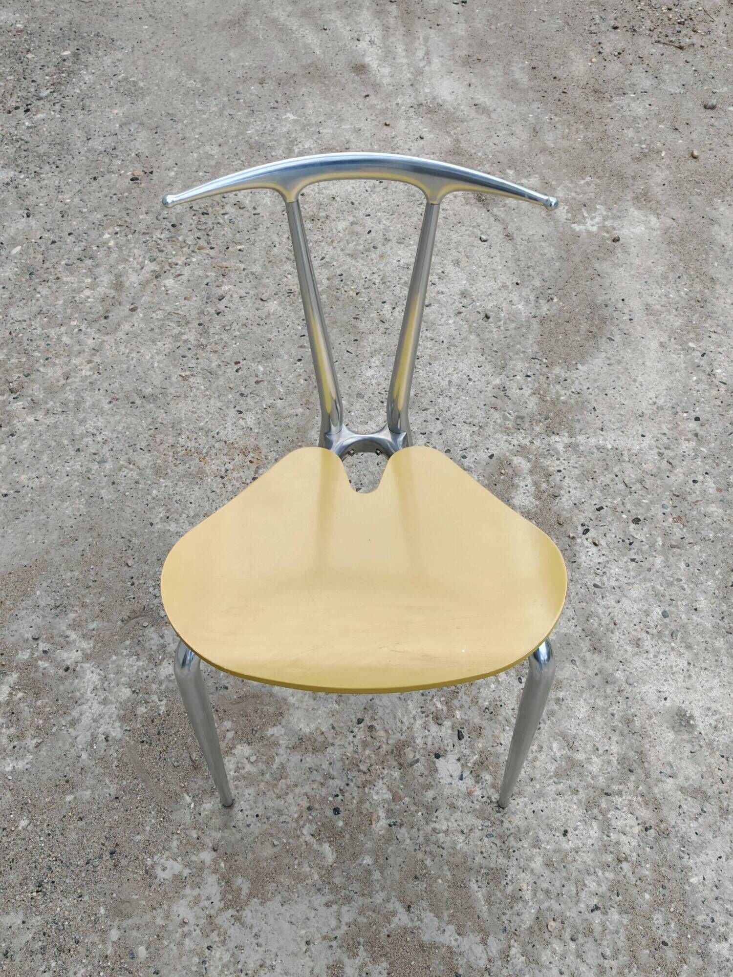 Postmodern pair of "Hole" accent chairs by Carlo Bartoli for Ycami 1993.