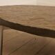Vintage coffee table | Natural stone | Stainless steel | Brutalist