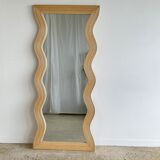 Zigzag rattan foot mirror H:182cm