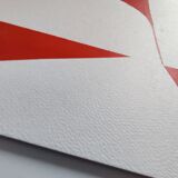 Red minimalist geometric painting