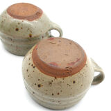 Set of two stoneware cups