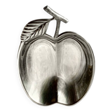 Vide-poche pomme vintage en acier chromé