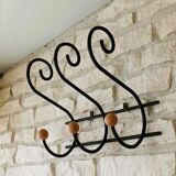 Coat rack/wrought iron hat holder