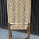 Restored and reupholstered antique chair with character
