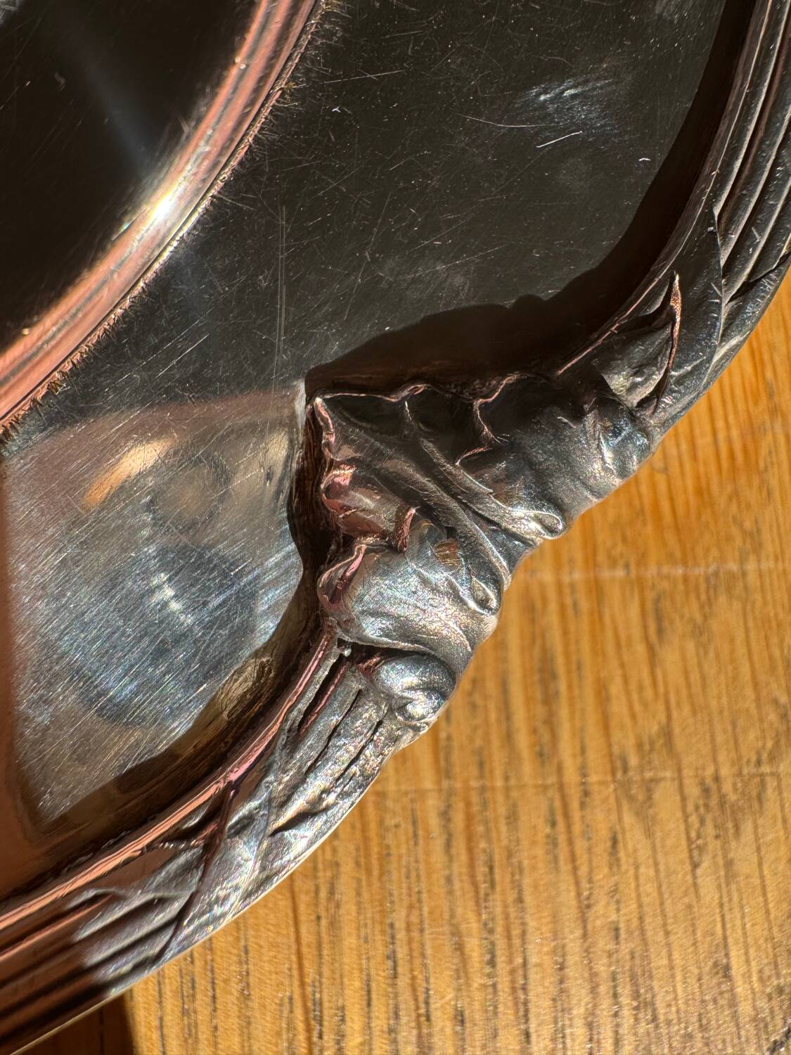 Two small dishes stamped Durousseau (Lyon)