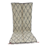 Handmade wool Berber rug 295 x 117 cm