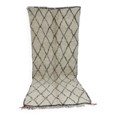 Handmade wool Berber rug 295 x 117 cm