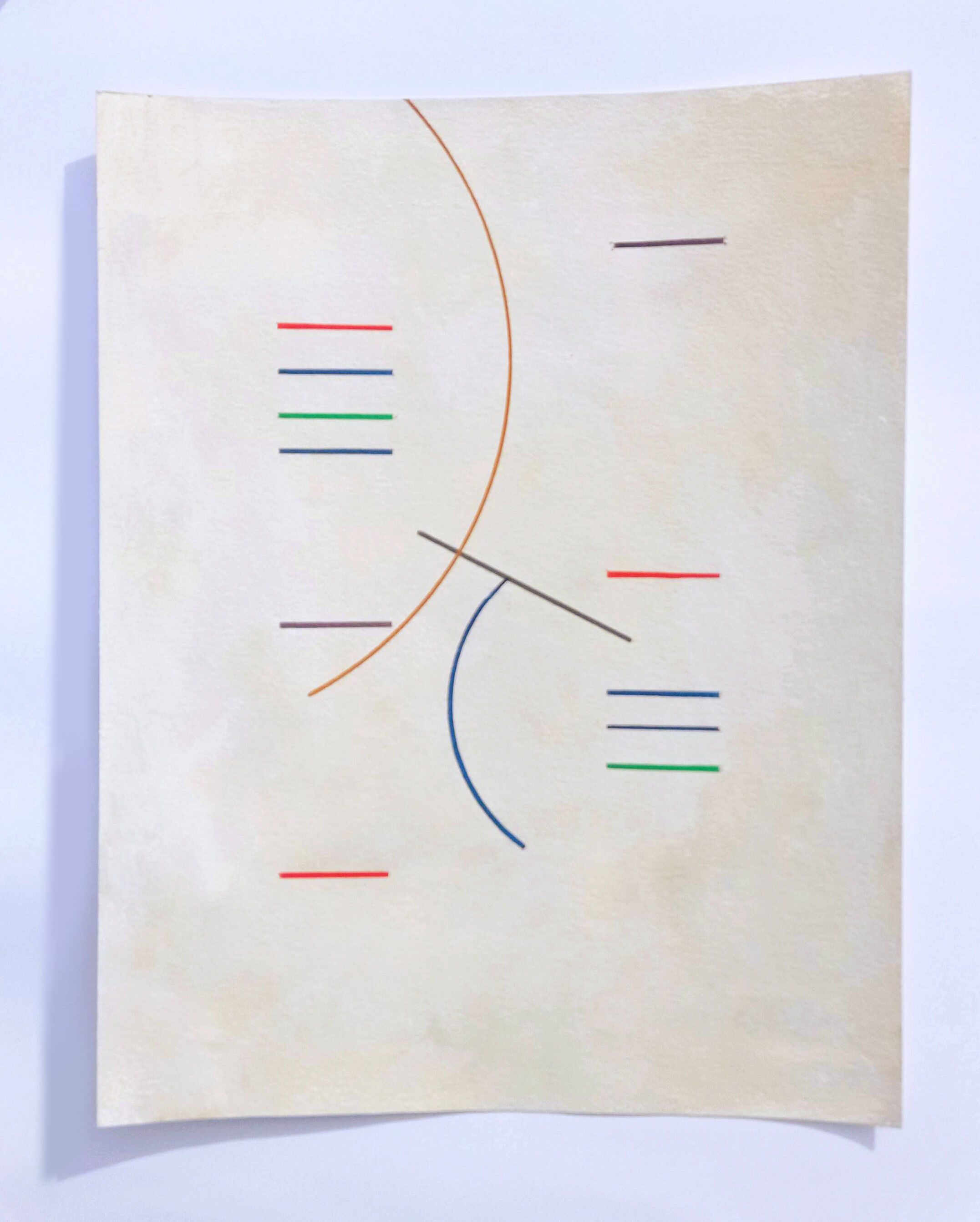 Abstraction geometric Curves an Straight