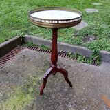 Marble table side or table pedestal table