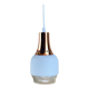 Vintage space age copper and opaline hanging lamp