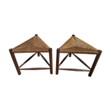 Pair of mulched stools