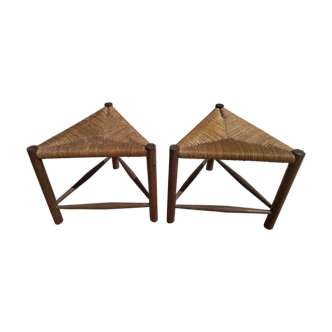 Pair of mulched stools