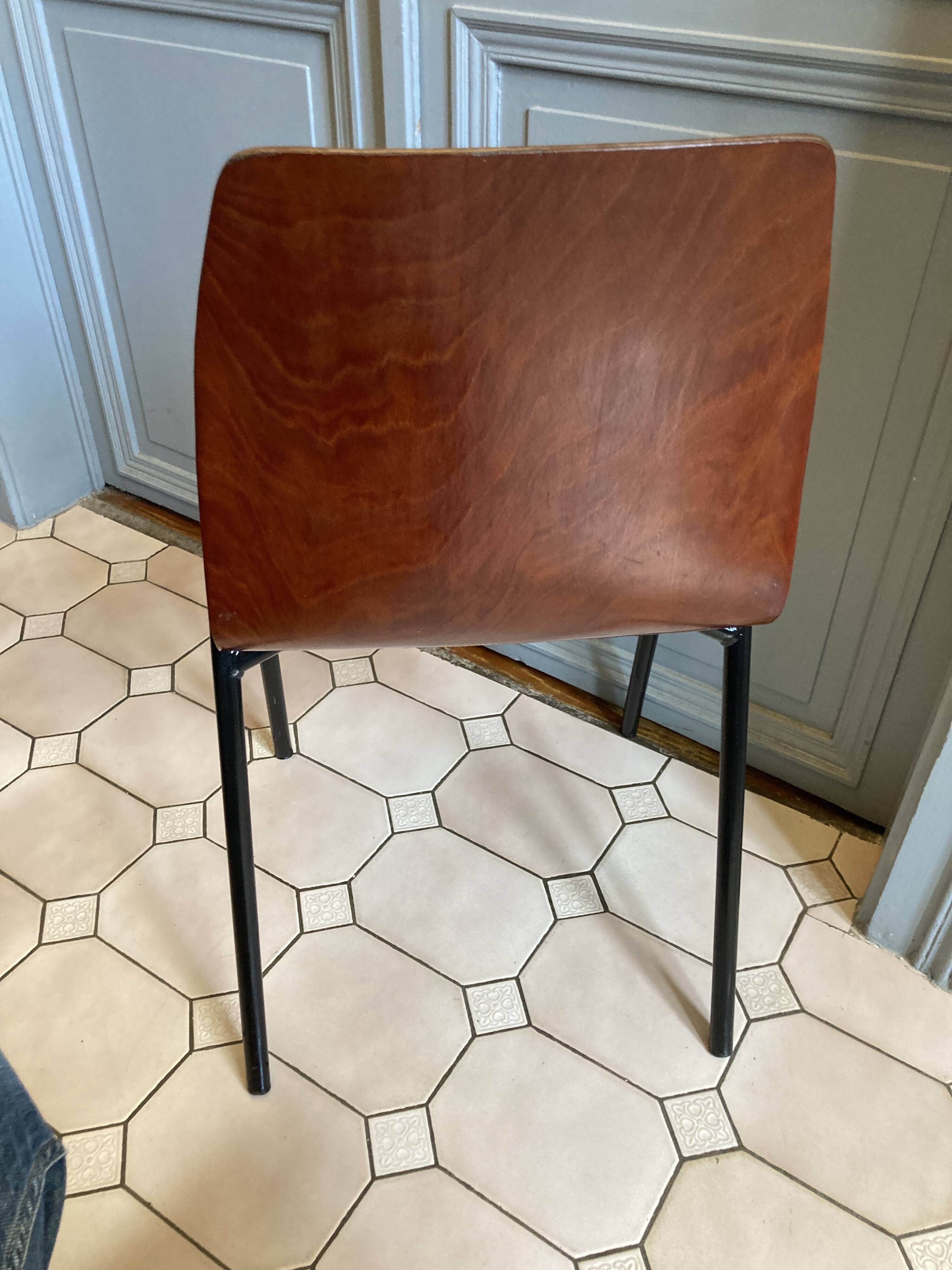 Set of 4 Pagholz Pagwood chairs 1960 – Restoration 2025