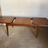 Scandinavian extendable table in teak 149/225x86cm vintage an60