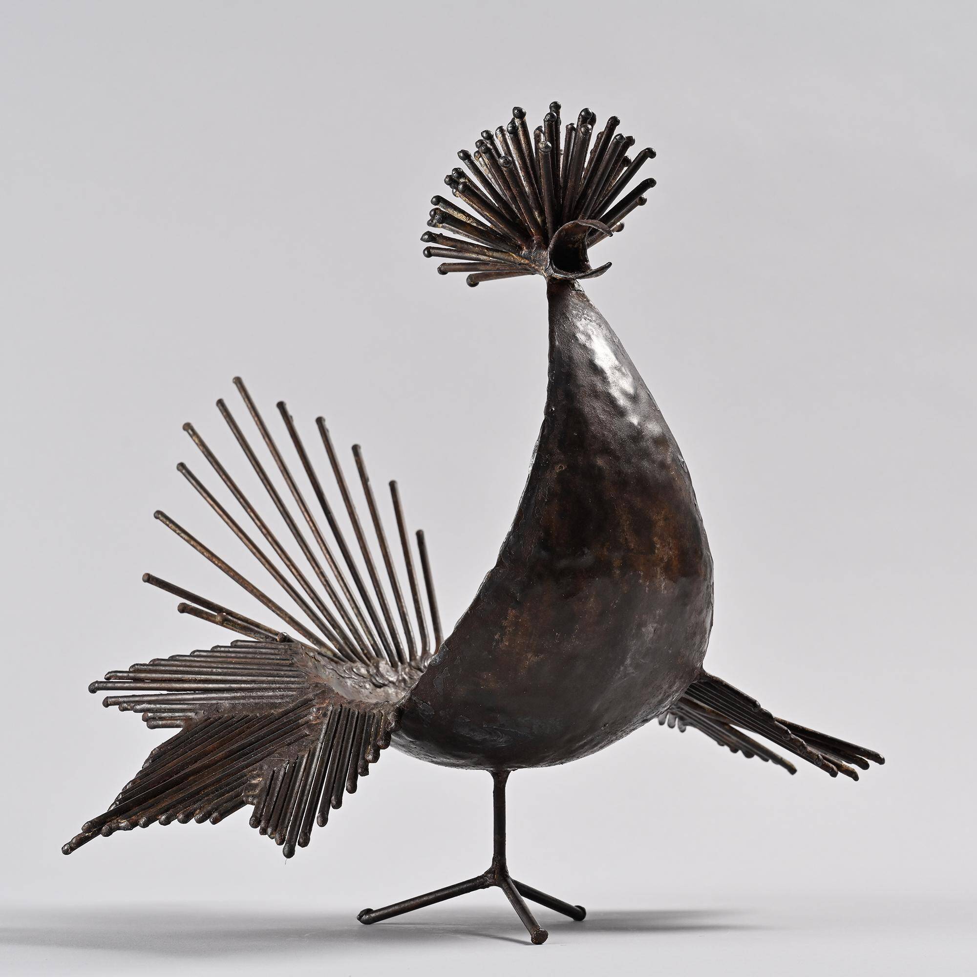 Sculpture coq par Michel Anasse, France vers 1960
