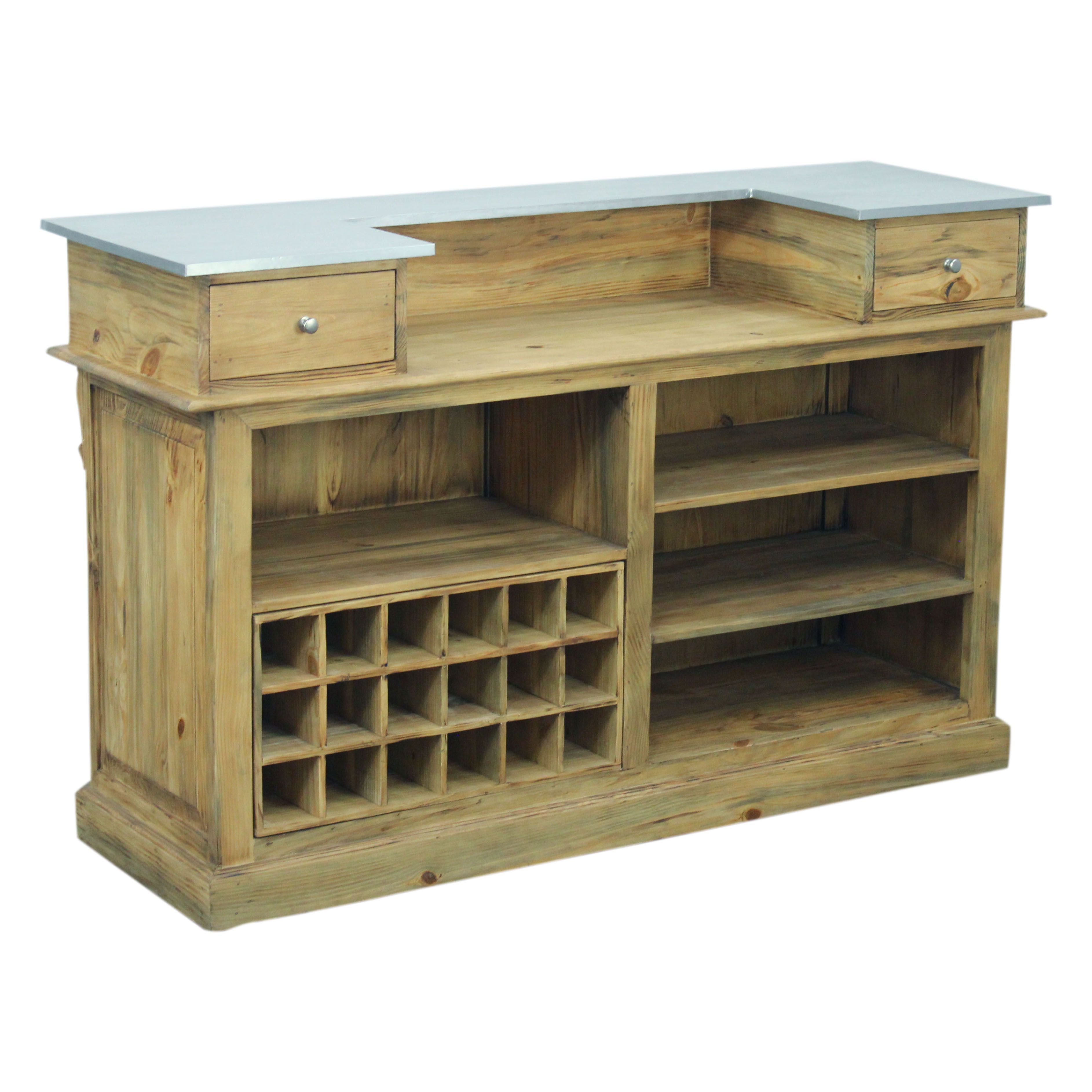 Industrial bar in solid wood
