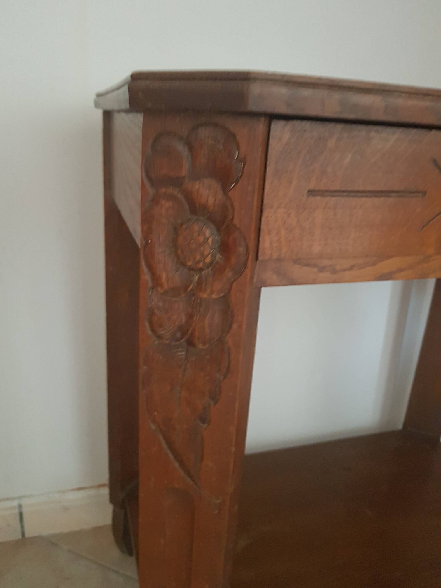 Art Deco console serving table