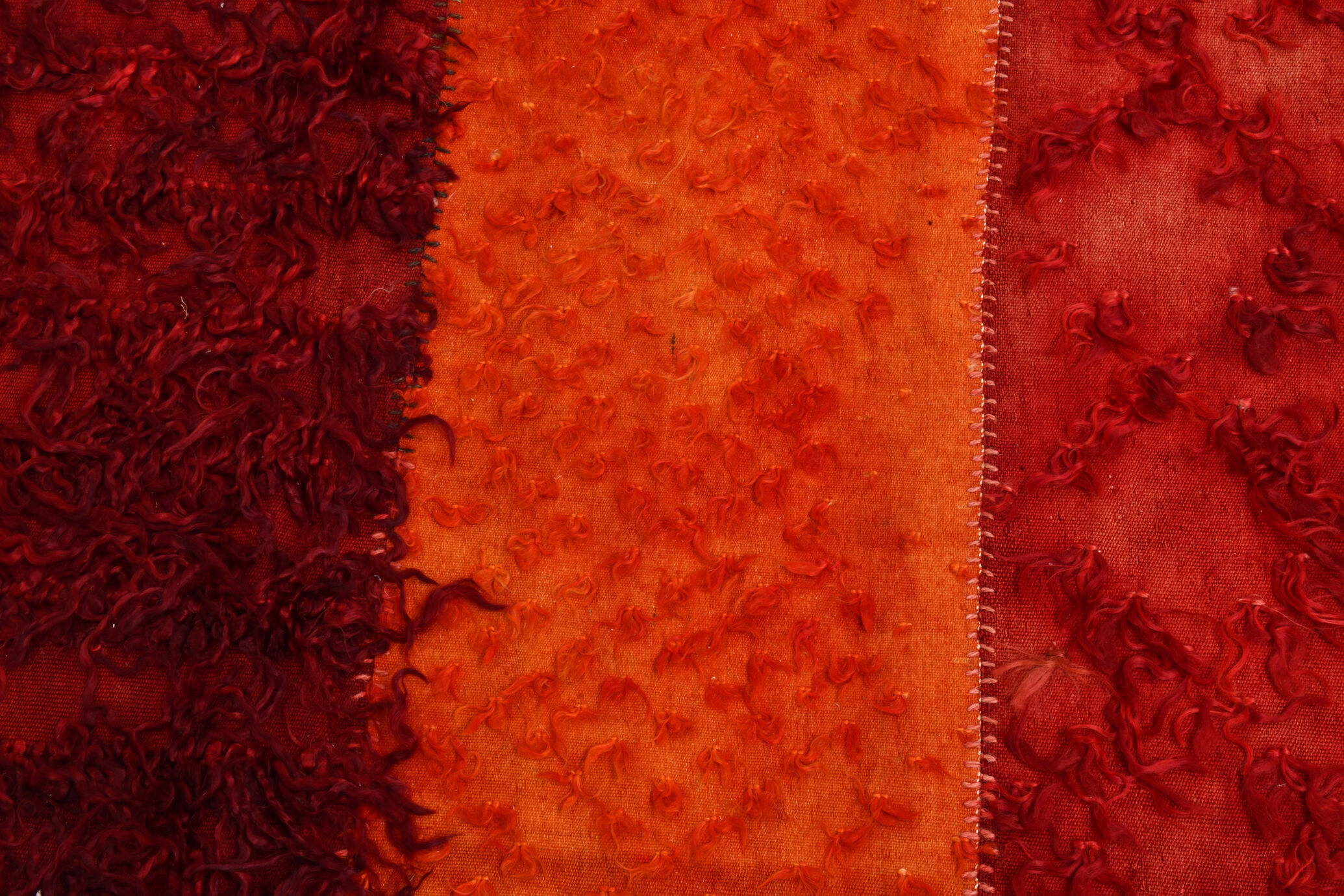 Red & orange tones vintage rug, 163x240 cm