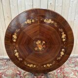 Table à manger - Guéridon basculant en marqueterie de style Napoléon III