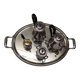 tea and coffee set 5 pieces in silver metal Gallia for Christofle model "Malmaison"