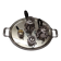 tea and coffee set 5 pieces in silver metal Gallia for Christofle model "Malmaison"