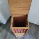 Vintage wood bread hutch