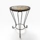 Vintage metal side table/plant table with mosaic.