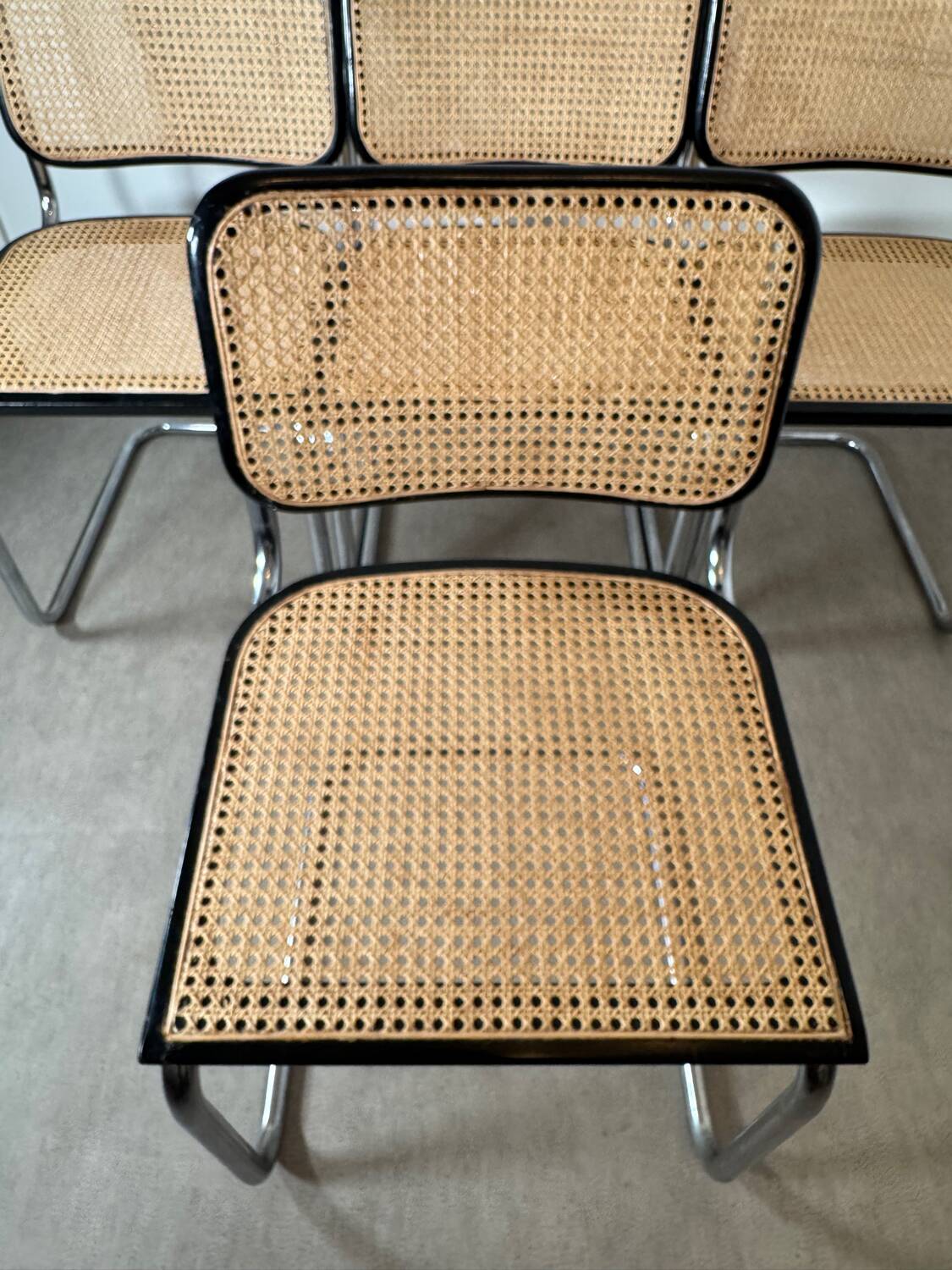 4 chaises Cesca Marcel Breuer  b32 - made in Italy