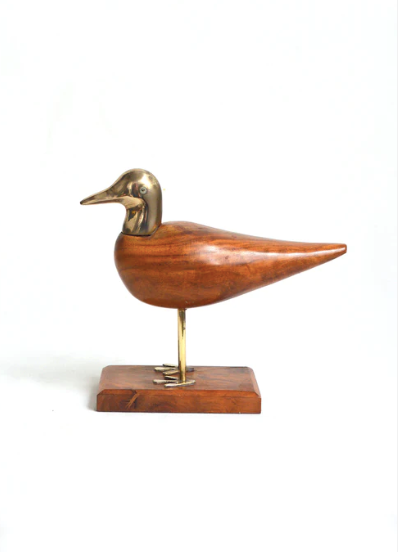 Brass and rosewood bird