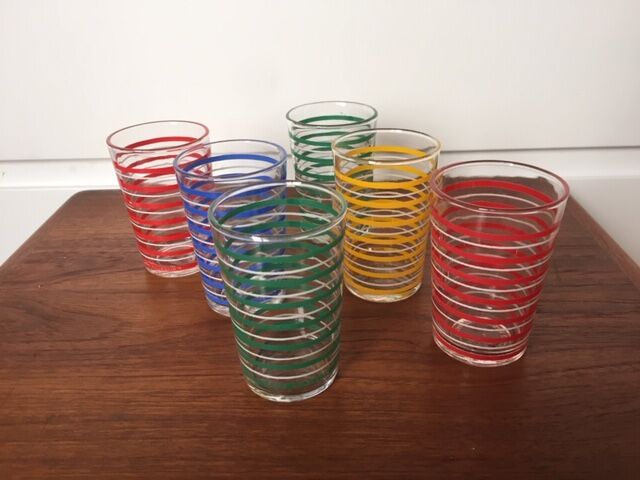 Advertising verres vintage huile croix vertes 60s