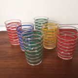 Advertising verres vintage huile croix vertes 60s