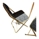 Suite de 2 chaises pliantes en velours et métal doré