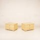 Gianluigi Gorgoni Italian Maple Burl and Brass Nightstands for Fratelli Turri