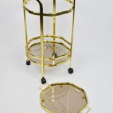 Gold bar table with tray, 1980s